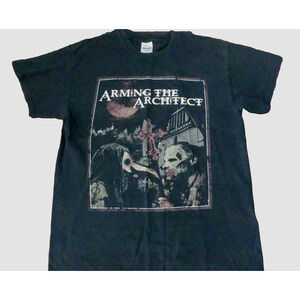 Vintage Arming the Alchemist Graphic Grunge T-Shirt Sz M High Energy Metal Band